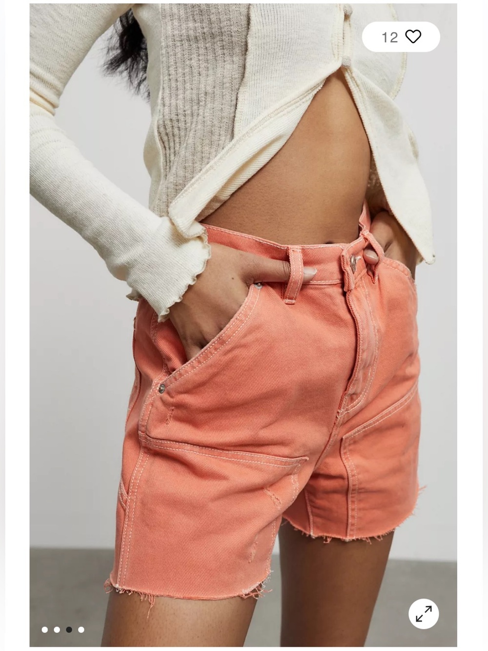 BDG Cut Off Carpenter Orange Short